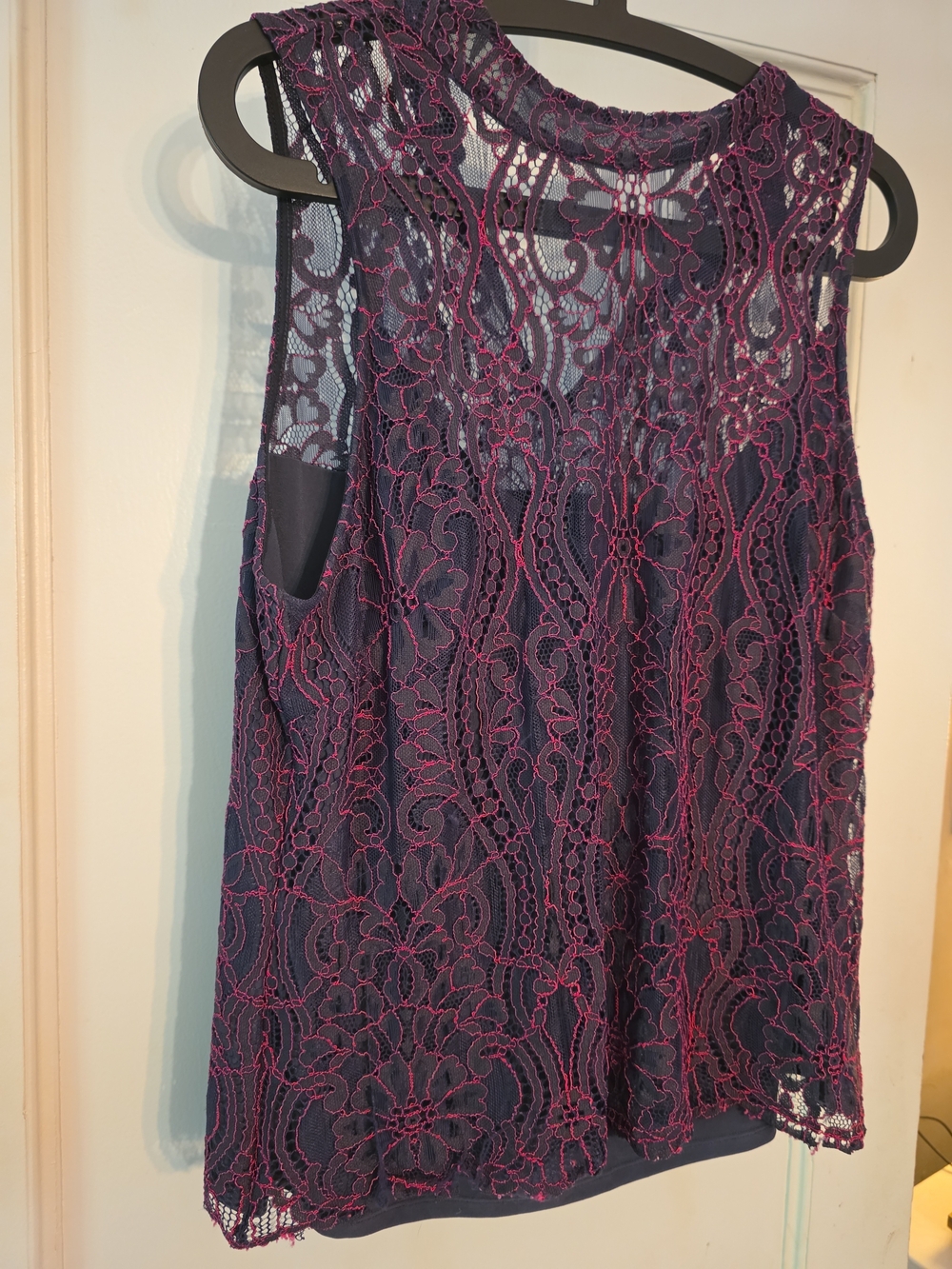 White House Black Market Black Dress with Subtle Pink Stitching